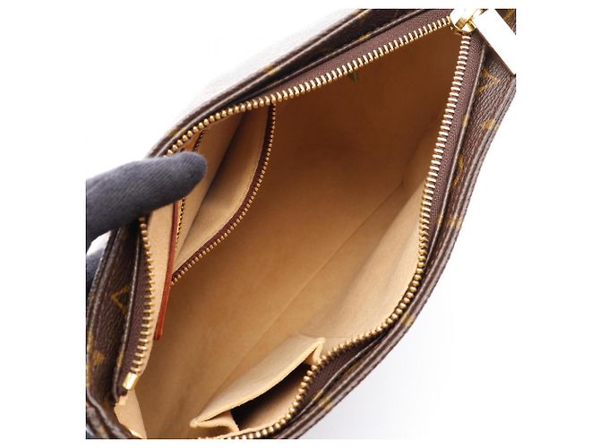 Borsa a Spalla Louis Vuitton Looping MM Marrone - vista 3