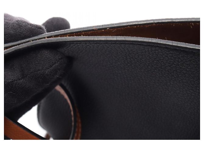 Sac bandoulière seau GATE de Loewe Marron Noir - vue 10
