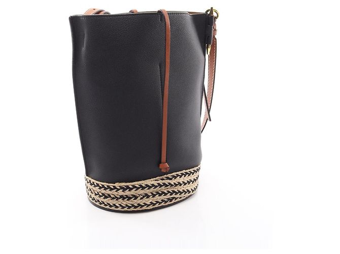 Sac bandoulière seau GATE de Loewe Marron Noir - vue 2