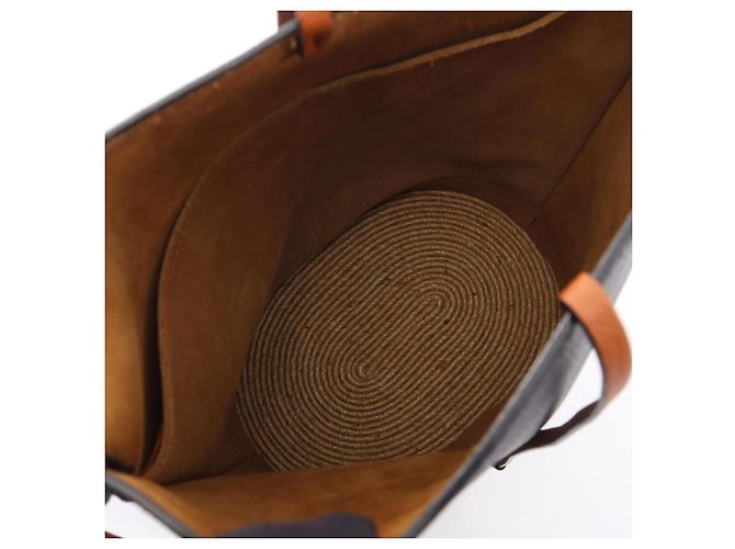 Sac bandoulière seau GATE de Loewe Marron Noir - vue 3