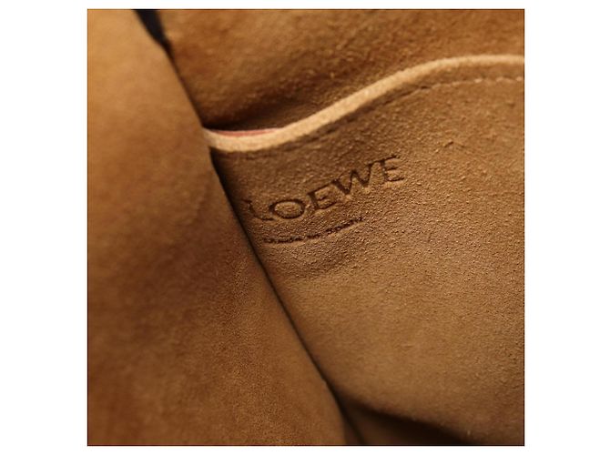 Sac bandoulière seau GATE de Loewe Marron Noir - vue 4