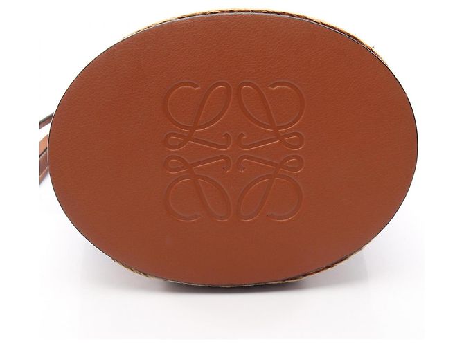 Sac bandoulière seau GATE de Loewe Marron Noir - vue 6