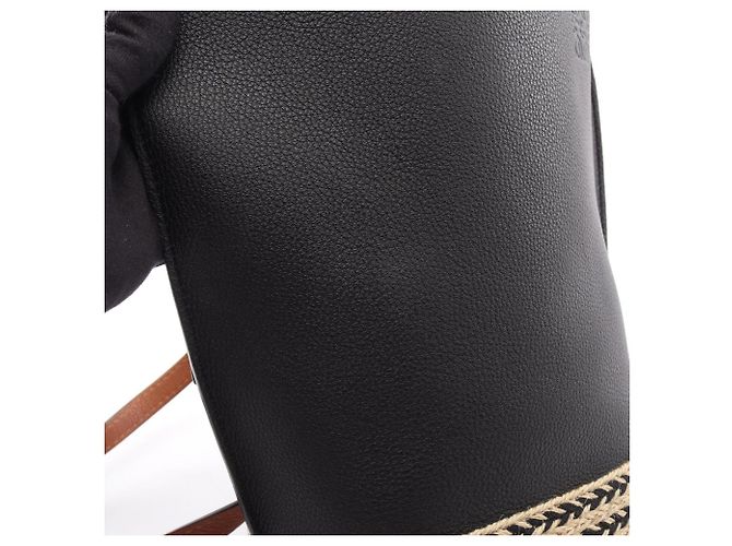Sac bandoulière seau GATE de Loewe Marron Noir - vue 9