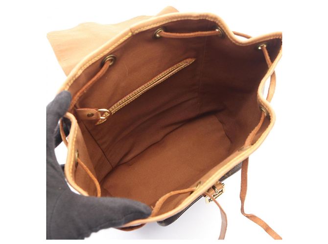 Zaino/borsa Montsouris MM Monogram Louis Vuitton Marrone - vista 3