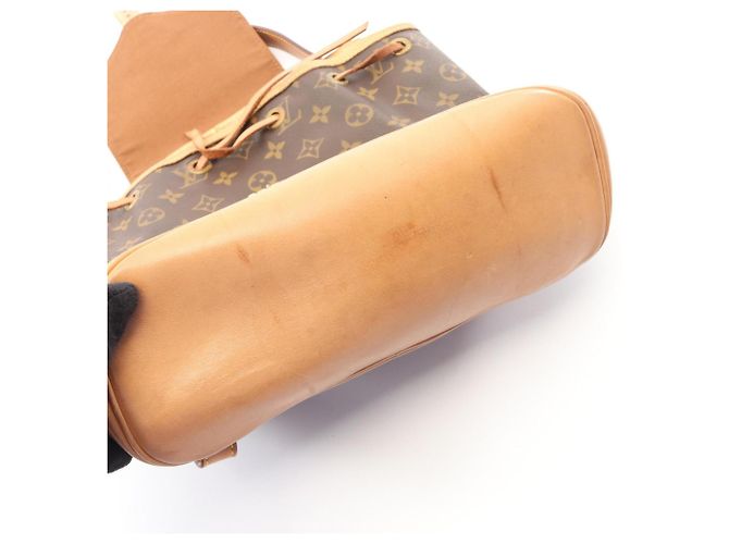 Zaino/borsa Montsouris MM Monogram Louis Vuitton Marrone - vista 7