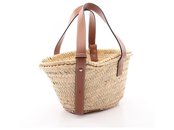 Borsa Cesto Piccola Loewe Marrone Beige - vista 2