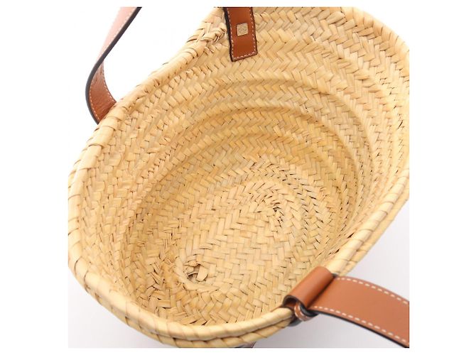 Borsa Cesto Piccola Loewe Marrone Beige - vista 3