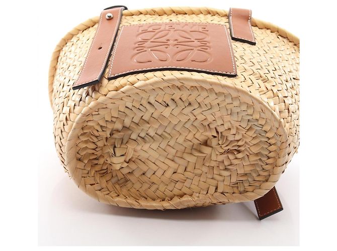 Borsa Cesto Piccola Loewe Marrone Beige - vista 6