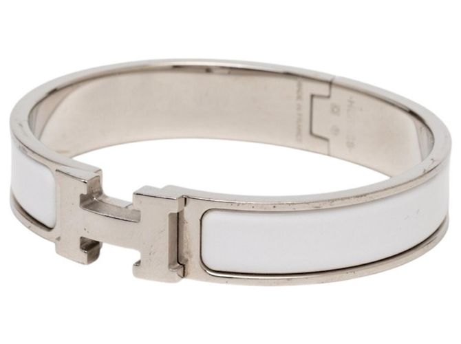 Hermès Pulseira Click H PM Hermes Branco - vista 2