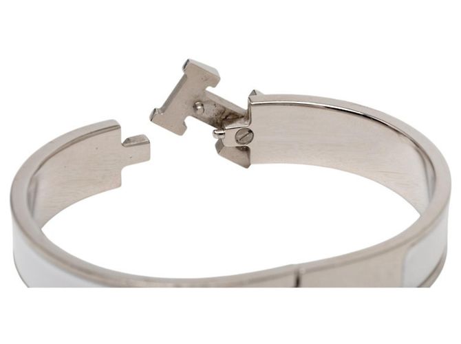 Hermès Pulseira Click H PM Hermes Branco - vista 4