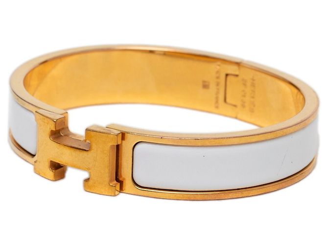 Hermès Hermes Click H PM Bracelet White Golden - view 2