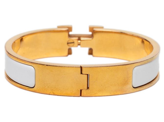 Hermès Hermes Click H PM Bracelet White Golden - view 3