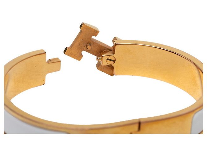 Hermès Hermes Click H PM Bracelet White Golden - view 4