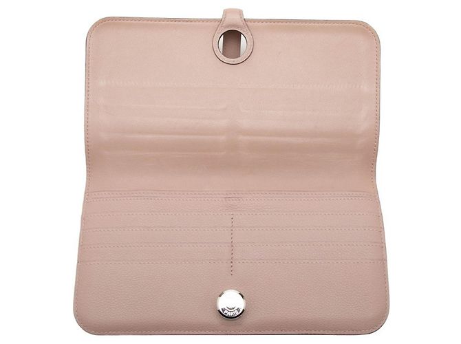 Cartera larga Dogon de Hermès en rosa - vista 4