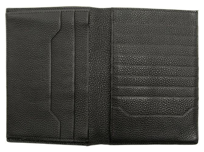 Hermès Hermes Bi-Fold Wallet aus schwarzem Togo-Leder - Ansicht 4