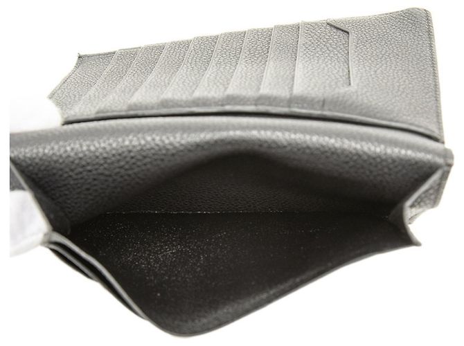 Hermès Hermes Bi-Fold Wallet aus schwarzem Togo-Leder - Ansicht 5