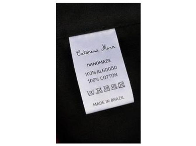 Autre Marque Catarina Mina Sacola de Crochê Xadrez Vermelho e Branco - vista 9