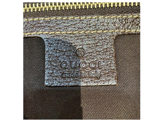 Borsa a mano Gucci GG Canvas e pelle Marrone Beige - vista 4