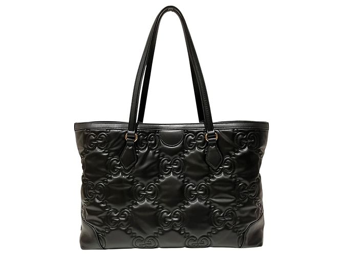 Gucci Medium Tote Bag GG Matelassé Leder Schwarz - Ansicht 2