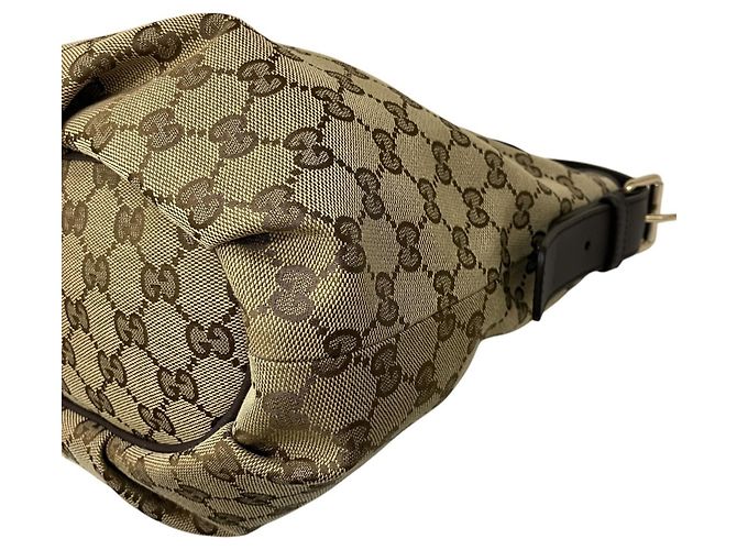 Borsa a tracolla Gucci GG Canvas e pelle Marrone Beige - vista 9