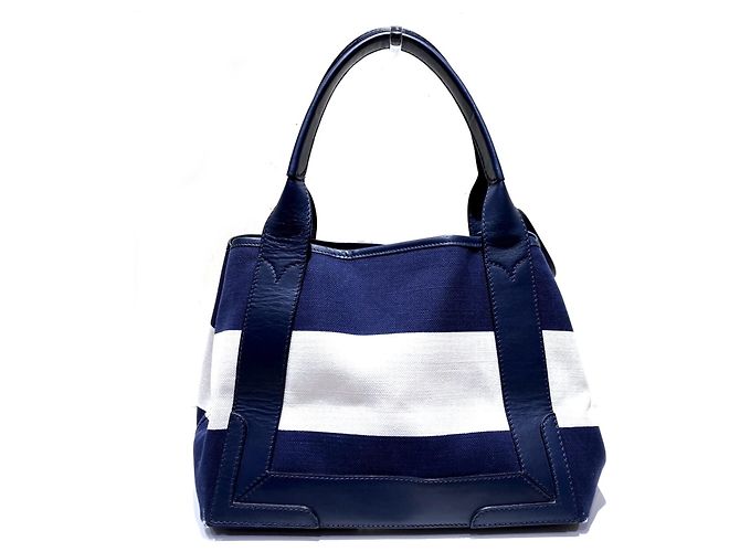 Borsa Cabas S blu navy Balenciaga Bianco - vista 2