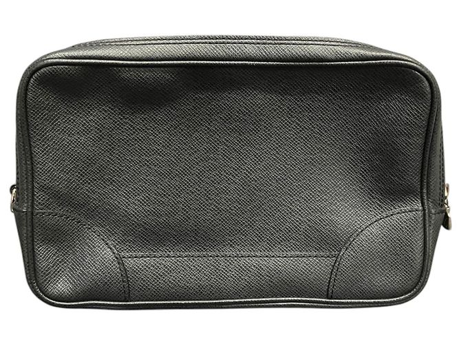Borsa Louis Vuitton Pavel Second in pelle Taiga Nero Grigio - vista 2
