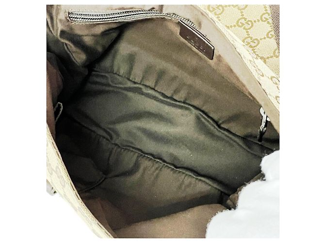 Borsa a tracolla Gucci GG Canvas e pelle Marrone Beige - vista 5