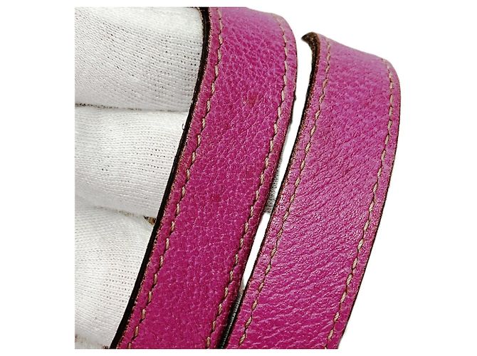 Borsa a mano Gucci in tela GG e pelle Rosa Beige - vista 8