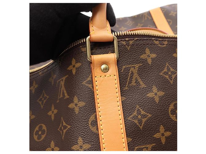 Borsa Boston Louis Vuitton Keepall 50 Monogram Marrone Monogramma - vista 10