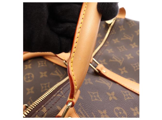 Borsa Boston Louis Vuitton Keepall 50 Monogram Marrone Monogramma - vista 11