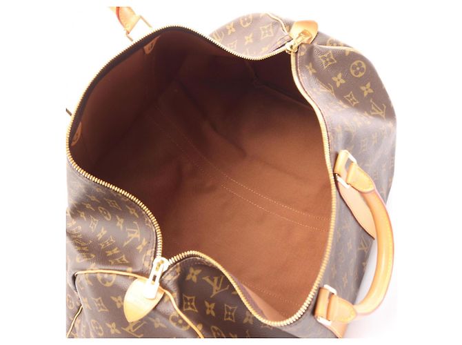Borsa Boston Louis Vuitton Keepall 50 Monogram Marrone Monogramma - vista 3
