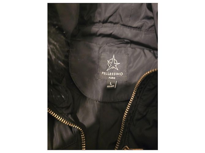 Pellessimo Abrigo de invierno acolchado negro con piel - vista 18