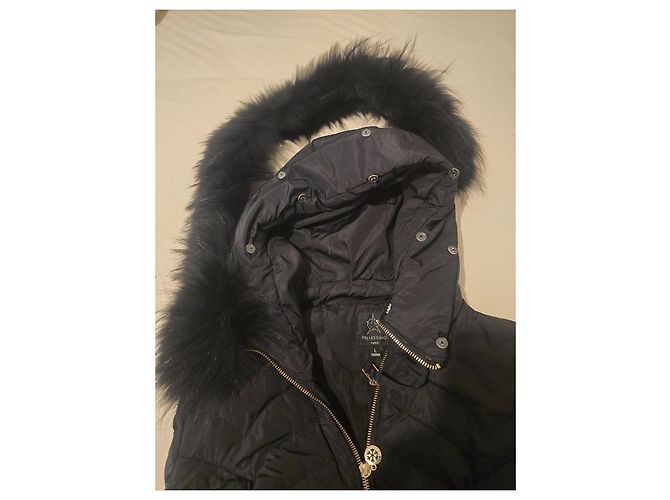 Pellessimo Abrigo de invierno acolchado negro con piel - vista 19