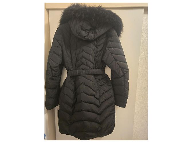 Pellessimo Abrigo de invierno acolchado negro con piel - vista 4