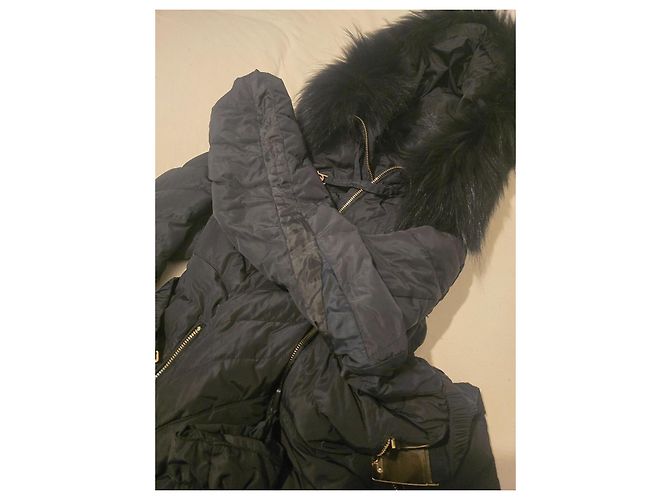 Pellessimo Abrigo de invierno acolchado negro con piel - vista 9