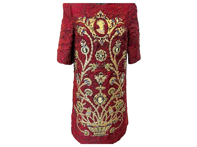 Abito in jacquard decorato Dolce & Gabbana Fall/Winter 2016 - vista 2