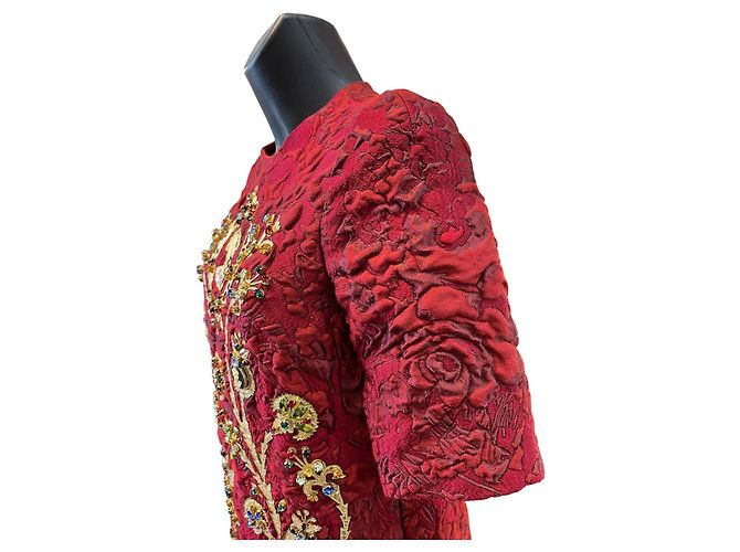 Abito in jacquard decorato Dolce & Gabbana Fall/Winter 2016 - vista 8