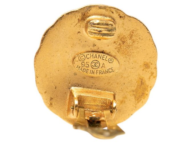 Orecchini vintage Chanel Coco Mark D'oro - vista 3