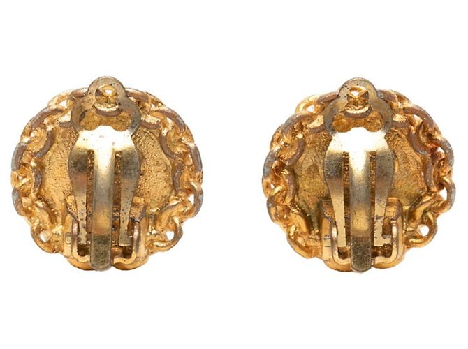 Brincos redondos Chanel Coco Mark Vintage 95P Dourado - vista 2