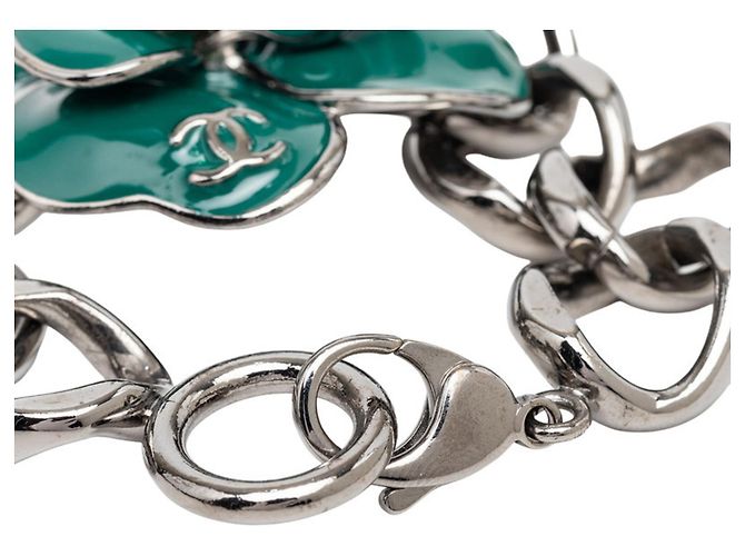 Bracciale a catena Chanel Coco Mark Camellia Verde - vista 5