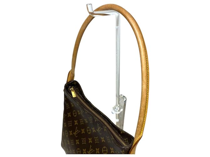 Borsa a Spalla Louis Vuitton Looping GM Marrone - vista 7