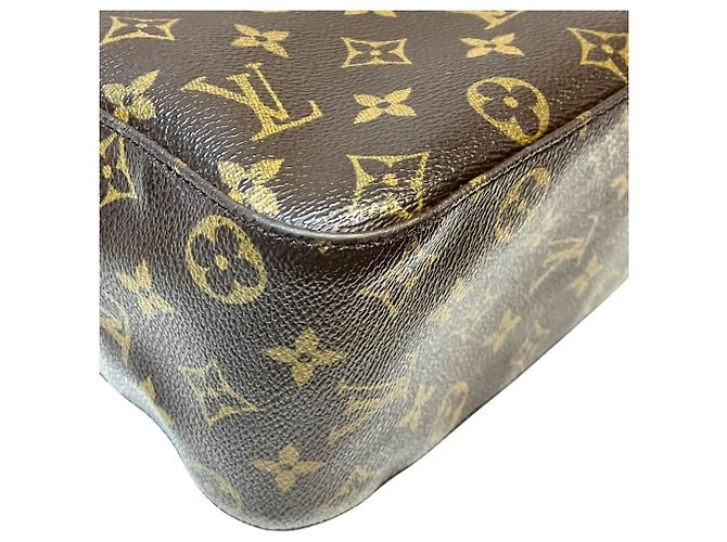 Borsa a Spalla Louis Vuitton Looping GM Marrone - vista 9