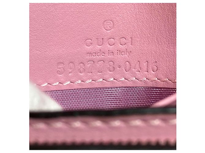 Cartera bi-fold Gucci GG Supreme Strawberry Castaño Roja - vista 4