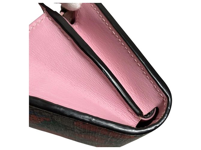 Cartera bi-fold Gucci GG Supreme Strawberry Castaño Roja - vista 7