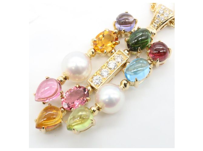 Collana Bvlgari Bulgari Allegra con diamanti multicolore Giallo - vista 5