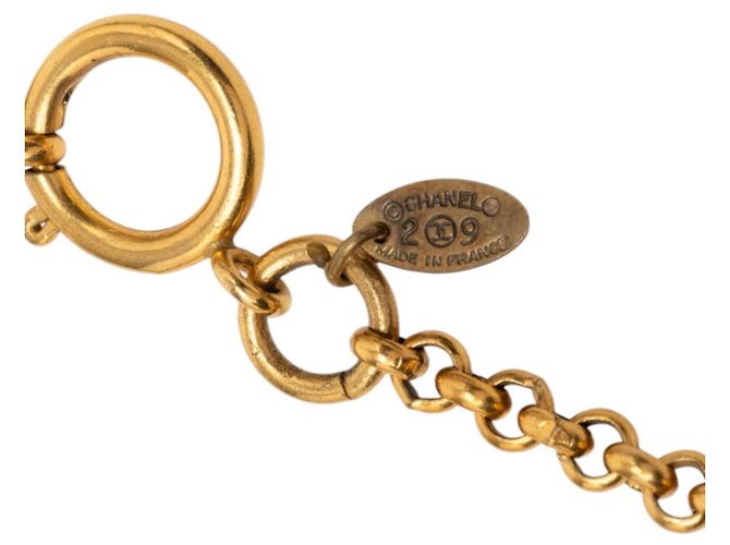 Pendente Lente d'Ingrandimento Chanel Vintage Coco Mark con Collana a Catena D'oro - vista 4