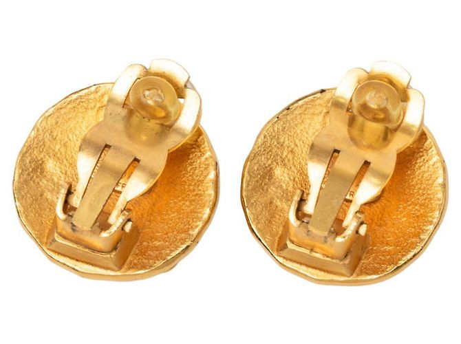 Timeless Orecchini a clip Chanel Vintage Coco Mark D'oro - vista 2