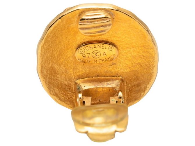 Timeless Orecchini a clip Chanel Vintage Coco Mark D'oro - vista 3