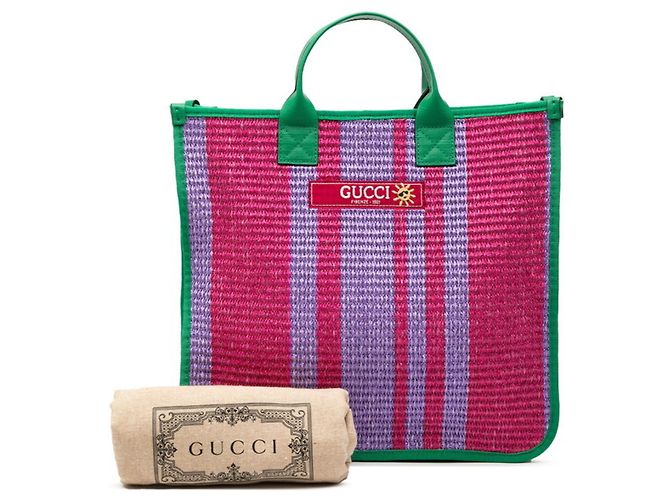 Borsa Tote per bambini Gucci Verde Porpora - vista 7