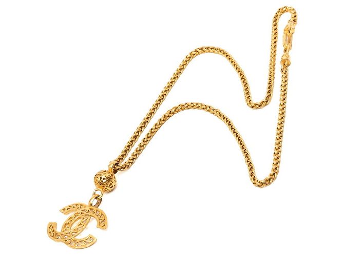 Collana a catena Chanel Vintage Coco Mark D'oro - vista 3
